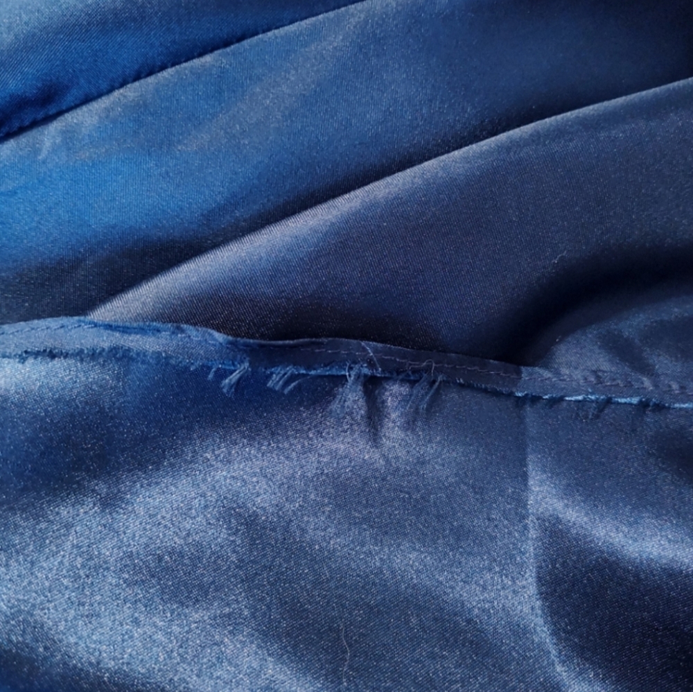 Christina Wu Navy Long Sleeve Gown - Picture 4 of 6